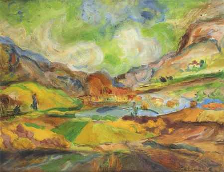 RICCARDO TALIANO<BR>Torino 1929 - 2012<BR>"Estate in montagna"