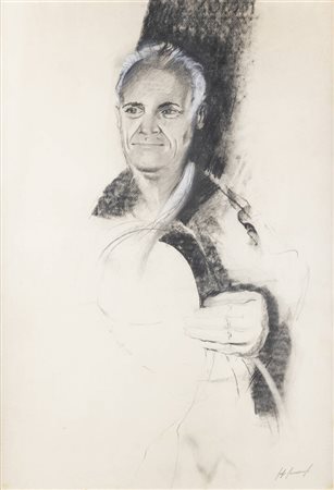 SERGIO SACCOMANDI<BR>Torino 1946<BR>"Ritratto"
