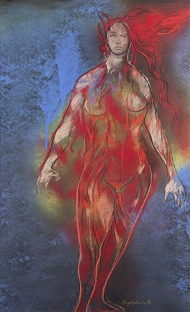 EUGENIO GUGLIELMINETTI<BR>Asti 1921 - 2006<BR>"Figura "