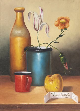 ANTONIO NUNZIANTE<BR>Napoli 1956<BR>"Composizione" 1978