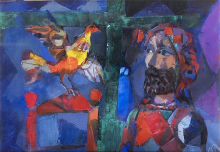 ROCA MIGUEL IBARZ<BR>Mequinenza (Spagna) 1920-1987 Barcellona (Spagna)<BR>"El gallo del profeta" giugno 1972