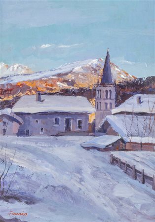 CLAUDIO FASSIO<BR>Santa Caterina di Rocca d'Arazzo (AT) 1946<BR>"Sole sullo Jafferau" 2022