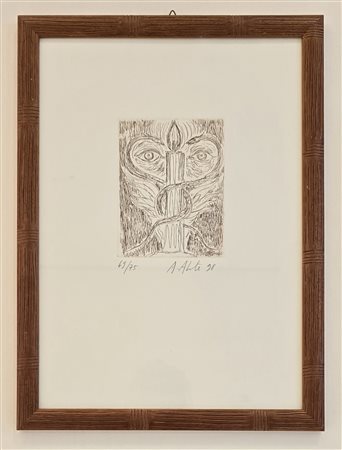 ABATE ALBERTO, 35 X 25 cm, acquaforte su carta, senza titolo 1998, esemplare...