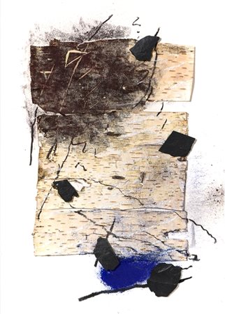 MARCO GASTINI, (1938-2018) Senza titolo Ardesia, collage e tecnica mista su...