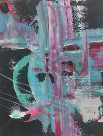 KARL LAGASSE (1981), “Best color”, Olio e acrilico su tela, cm 50x40. Firma e...