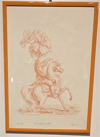 GAZZERA ROMANO, 70 X 50 cm, litografia su carta, edizione 67/135, firma in...