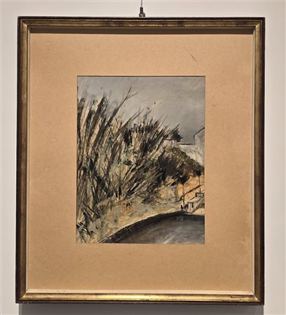 AIME TINO, 34 X 26 cm, tecnica mista su carta, firma e anno in basso a destra...