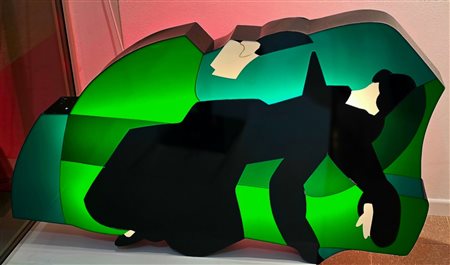 MARCO LODOLA, (1955), plexiglas neon luminosa da parete 2018, cm 75 x 121 x...