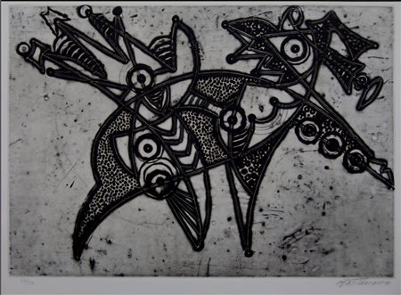 UMBERTO MASTROIANNI, (1910-1998), acquaforte, cm 44,5x59, cm edizione 50...