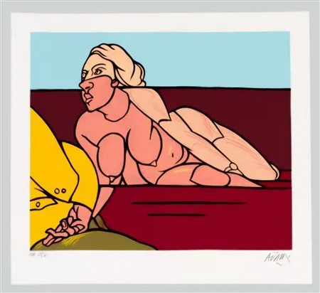 VALERIO ADAMI, (1935), senza titolo 1994, Serigrafia su carta, misura cm 57 x...