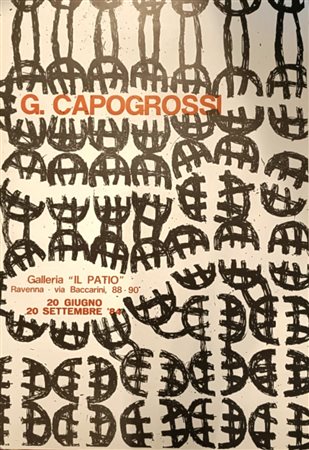 GIUSEPPE CAPOGROSSI, (1900-1972), locandina litografica della mostra eseguita...