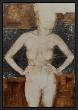 MASSIMO LAGROTTERIA, (1972), La regina , olio e tecnica mista su tela, cm 150...