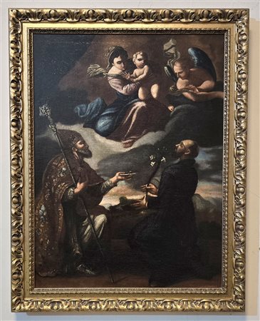 Pittore napoletano del XVIII secolo. Madonna con bambino, San Nicola di Bari...