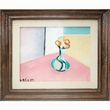 Giuseppe Cesetti (Tuscania 1902 - Tuscania 1990)  - Vaso di fiori, 20° secolo