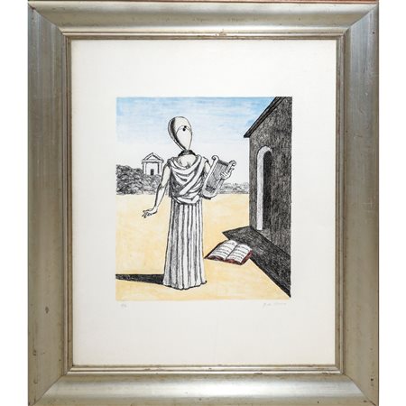 Giorgio De Chirico (Volo, Grecia 1888 - Roma 1978)  - La musa della storia, 20° secolo