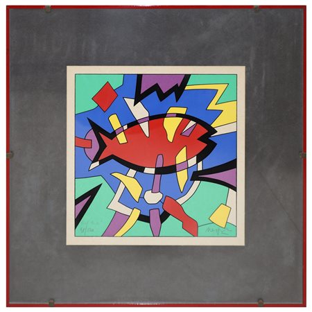 Ugo Nespolo (1941)  - Red Fish, 20° secolo