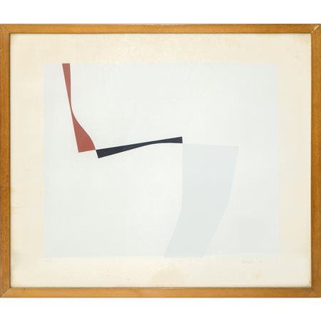 Arturo Bonfanti (1905 - 1978)  - Astratto bianco, rosso e nero, 1971