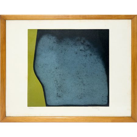 Arturo Bonfanti (1905 - 1978)  - Astratto ceruleo, verde e nero, 1966