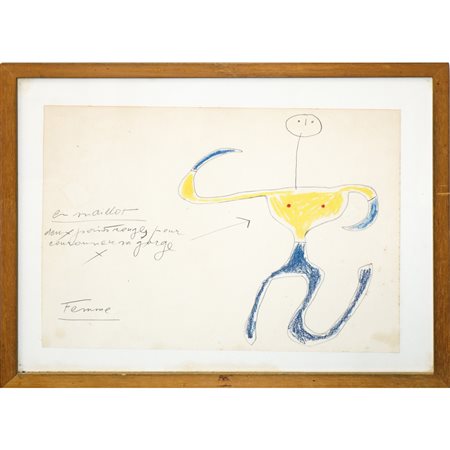 Stampa di Joan Miró estratta dal libro Miró, Bussotti - L'uccello luce, 1981