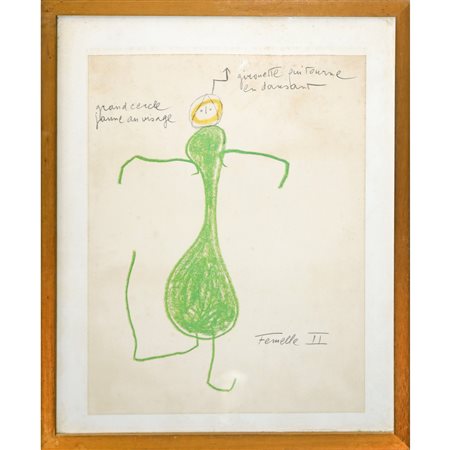 Stampa di Joan Miró estratta dal libro Miró, Bussotti - L'uccello luce, 1981