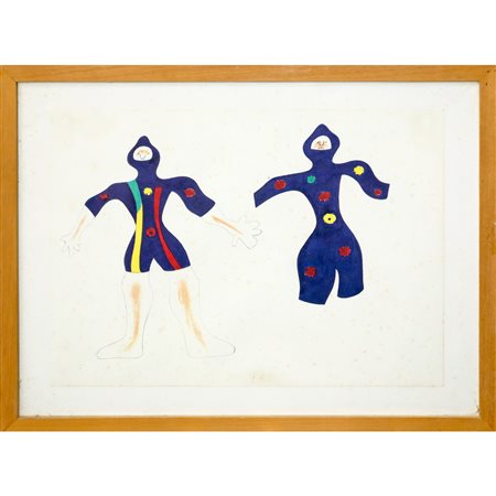 Stampa di Joan Miró estratta dal libro Miró, Bussotti - L'uccello luce, 1981