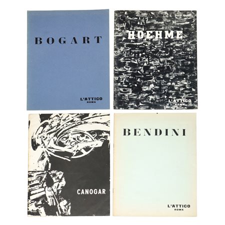 N. 4 Cataloghi della galleria d'arte L'Attico, Roma - Canogar; Bogart; Bendini; Hoehme, 1960-1964