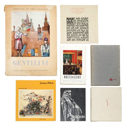 N. 7 Libri D'Arte - Pollock; Rodin; Dova; Breveglieri; Bonnard; Gentilini e Grafica dell'Espressionismo Tedesco