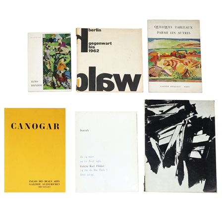 N. 6 Cataloghi d'Arte - Soulages; Canogar; Brindisi; Benrath; Quelques Tableaux Parmi Les Autres; Gegenwart bis 1962