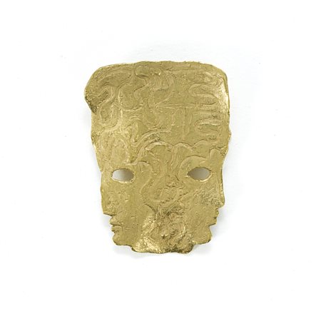 Spilla con maschera bifronte