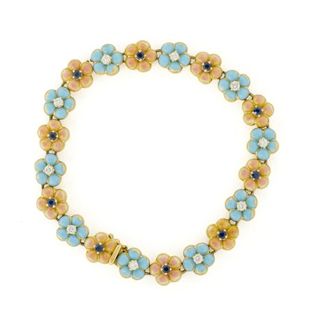 Bracciale con decoro di fiori