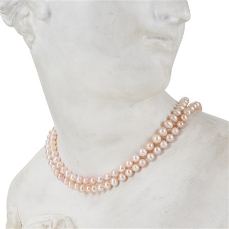 Collana a filo di perle a giro singolo lungo modello Opera