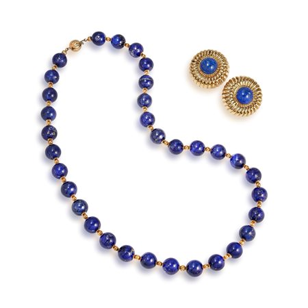 Collana e orecchini con lapislazzuli