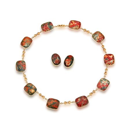 Demi parure con agate