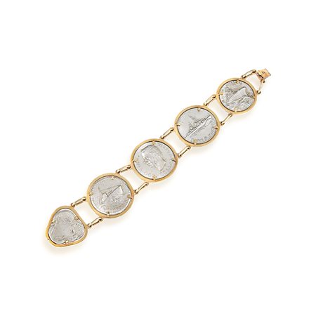 Bracciale con medaglie in argento