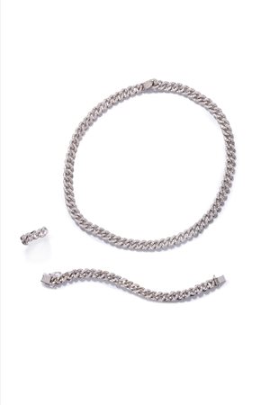 Demi-parure con diamanti