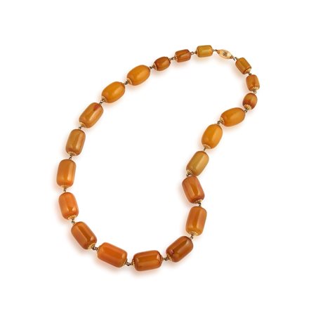 Collana con ambra di imitazione