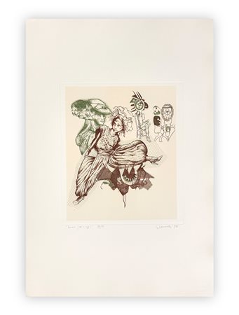 GIUSEPPE GUERRESCHI (1929-1985) - Donne (Ieri e Oggi), 1981