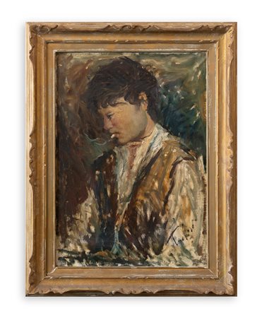 AUTORE INDECIFRATO - Senza Titolo (Figura che fuma)