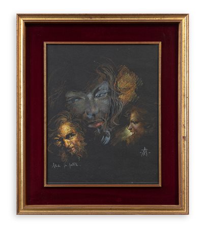 GEPPO E CARLO MONZIO COMPAGNONI - Studi per pastelli