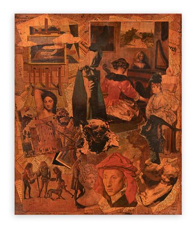 FRANCO ASINARI (1916-2007) - Ambiente di ricordi. Personaggi vari, 1995