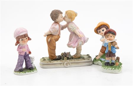 MANIFATTURA CAPODIMONTE DEL XX SECOLO - Lotto unico composto da 4 opere: