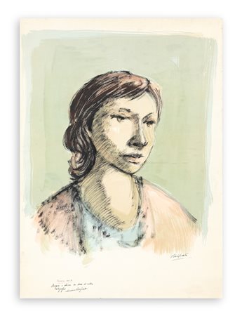 DOMENICO PURIFICATO (1915-1984) - Senza Titolo (Busto femminile)