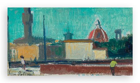 SILVIO POLLONI (1888-1972) - Paesaggio a Firenze