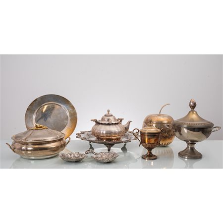 MANIFATTURA EUROPEA XX SECOLO, Oggetti in metallo argentato