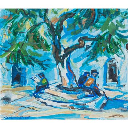 HEINRICH BLOCH, Olio su cartone telato