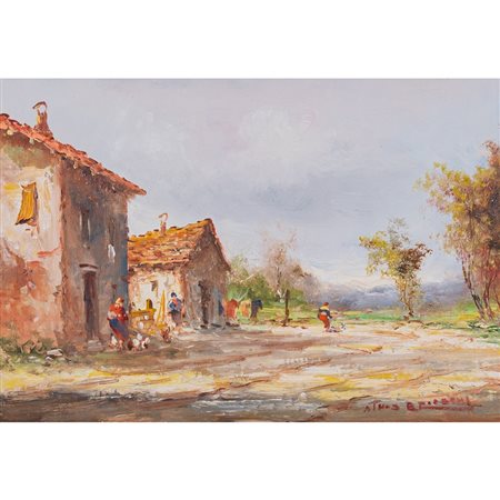 ATHOS RENZO BRIOSCHI, Olio su cartone telato