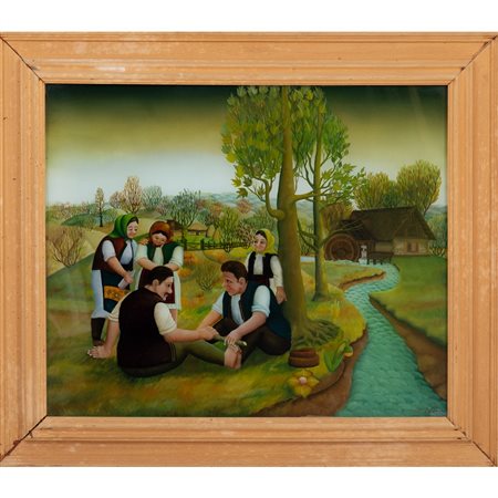 PITTORE DELL'EUROPA DELL'EST DEL XX SECOLO, Pittura su vetro