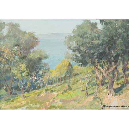 MARIO MARESCA SERRA, Olio su tavoletta