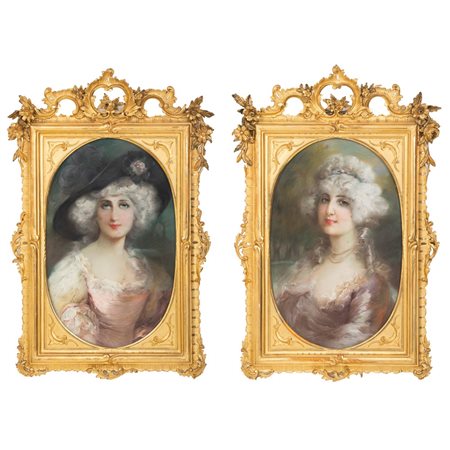 ROMOLO PERGOLA, Coppia di pastelli su carta