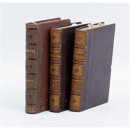 TRE OTTOCENTINE DI LETTERATURA CON BELLE LEGATURE